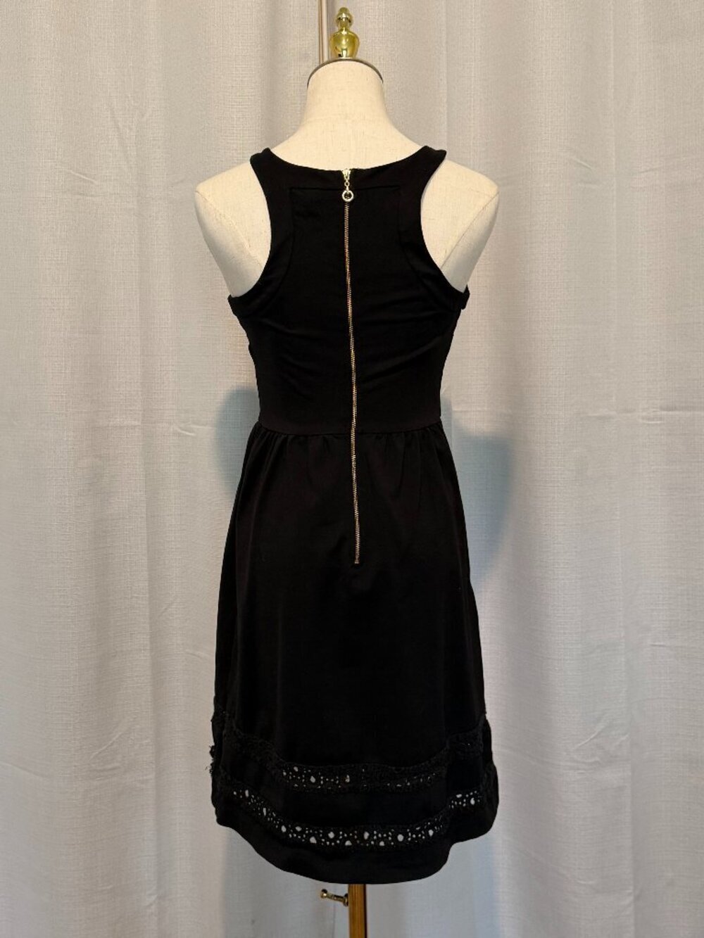 Cynthia Rowley Black Eyelet Lace Mini Dress Small - Picture 3 of 8
